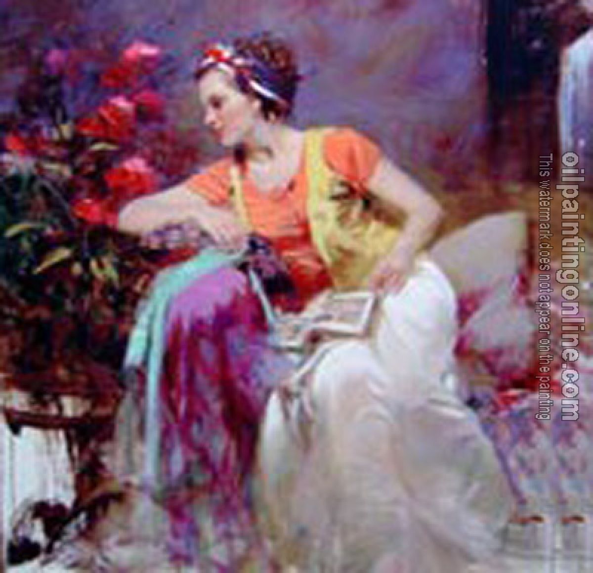 Pino Daeni - Impression oil painting.